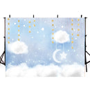 Twinkle Twinkle Litter Star Photography Backdrops Stars Moon Vinyl Photography Backdrop Newborn Photo Booth Props Party