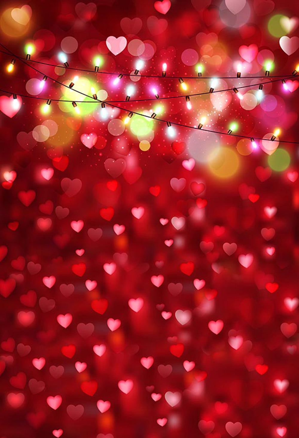 Love Valentine Photography Backdrops Red Heart Party Decor Valentine's Day Photocall Sparkle Bokeh Background Photo Studio