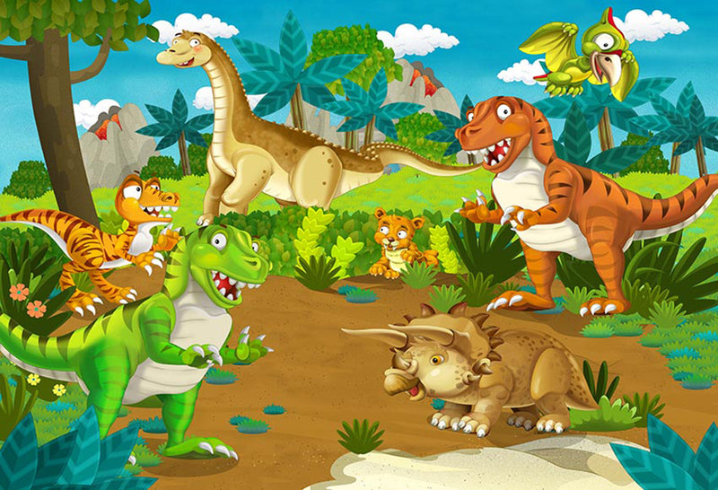 Jungle Safari Animals Zoo Photo Background Dinosaur Jurassic Park Party Decoration Kids Birthday Banner Backdrop for Photography Studio