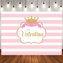 Baby Shower Photography Backdrops Pink Stripes Photo Props Banner Flowers Valentine's Day Background Photo Studio Adults