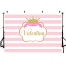 Baby Shower Photography Backdrops Pink Stripes Photo Props Banner Flowers Valentine's Day Background Photo Studio Adults