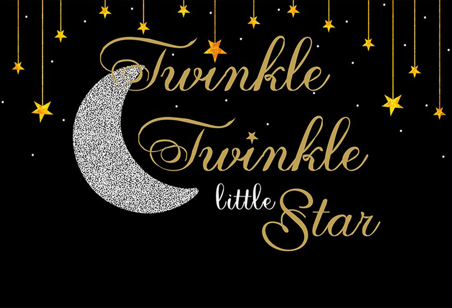 twinkle twinkle little stars backdrop for pictures 10x8 vinyl photo booth props moon photography backdrops black background for photographer stars backdrops for kids