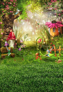 Mushroom Photography Backdrops Alice in Wonderland Backdrop Jungle Safari Party Girls Photography Background For Photo Studio