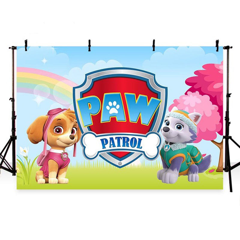 backdrop background paw patrol party-photo booth props paw patrol-vinyl photography backdrops paw patrol-cartoon backdrop for pictures-photo booth props paw patrol-name birthday backdrop-birthday party paw background