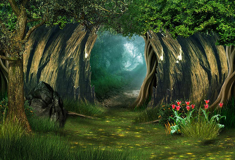 wild photo backdrop enchanted forest 8ft photo booth props nature scenery photography background travel vinyl backdrops for picture summer trees background scenes