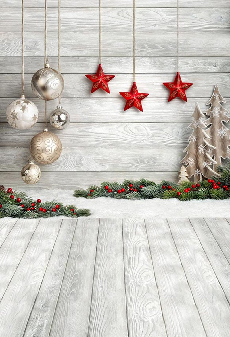 Christmas photo backdrop wood floor white photography background stars new year photo booth props Merry Xmas backdrops bells