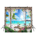 large beach photo backdrop hawaiian luau photo booth props beach scene photo backdrop holiday background wedding party photography backdrops