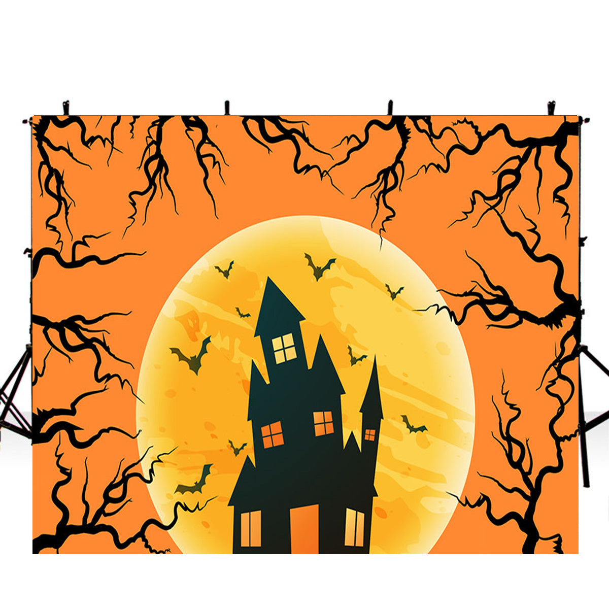 halloween photo door banner backdrop props 10x8 large halloween photo backdrop vinyl photo studio background yellow