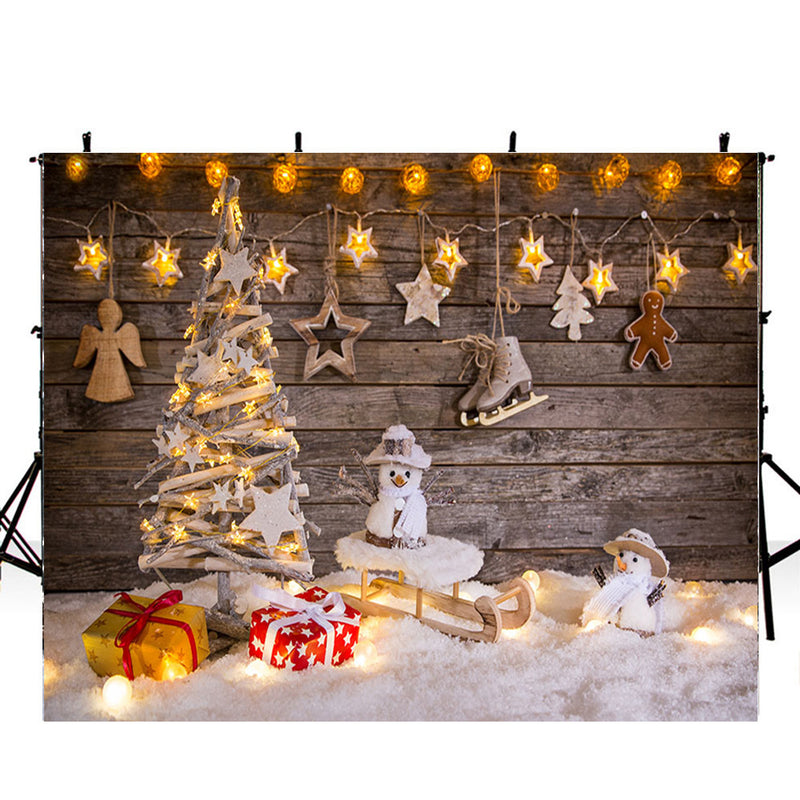 wood floor photo backdrop twinkle stars photography background Merry Christmas photo booth props winter snow vinyl backdrops kids
