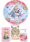 Customize Baby Shower Round Backdrop Covers Tea Party Circle Background Cylinder Plinth Covers