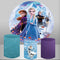Customize size Frozen Round Backdrop Elsa Girls Birthday Circle Background Cylinder Plinth Covers