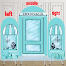 Tiffany Photo Background Aqua Jewelry Store Cover Theme Arch Background Double Side Elastic Covers
