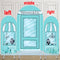 Tiffany Photo Background Aqua Jewelry Store Cover Theme Arch Background Double Side Elastic Covers