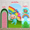 Cocomelon Photo Background Child Coco Melon Cover Theme Arch Background Double Side Elastic Covers