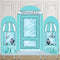 Tiffany Photo Background Aqua Jewelry Store Cover Theme Arch Background Double Side Elastic Covers