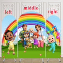Customize Size Photo Background Kids Melon Cover Theme Arch Background Double Side Elastic Covers