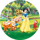 Fondos redondos de Blancanieves y los siete enanitos, fondo circular para fiesta infantil, cubiertas de cumpleaños para niñas 