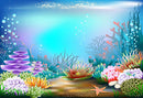 Ariel Mermaid photography Background Underwater Theme Little Mermaid Birthday Party Baby Shower Shiny Fish Decor Backdrop Photo Studio