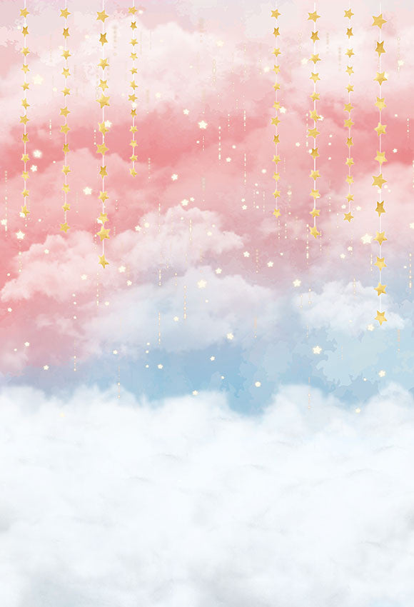 photography backdrop gold stars cloud colorful fantasy background photocall photo studio professional photobooth