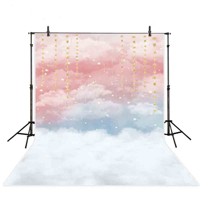 photography backdrop gold stars cloud colorful fantasy background photocall photo studio professional photobooth