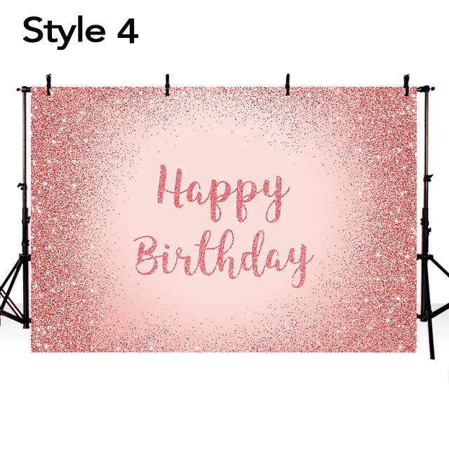 Fondo de decoración de fiesta de cumpleaños 60 con purpurina plateada –  dreamybackdrop