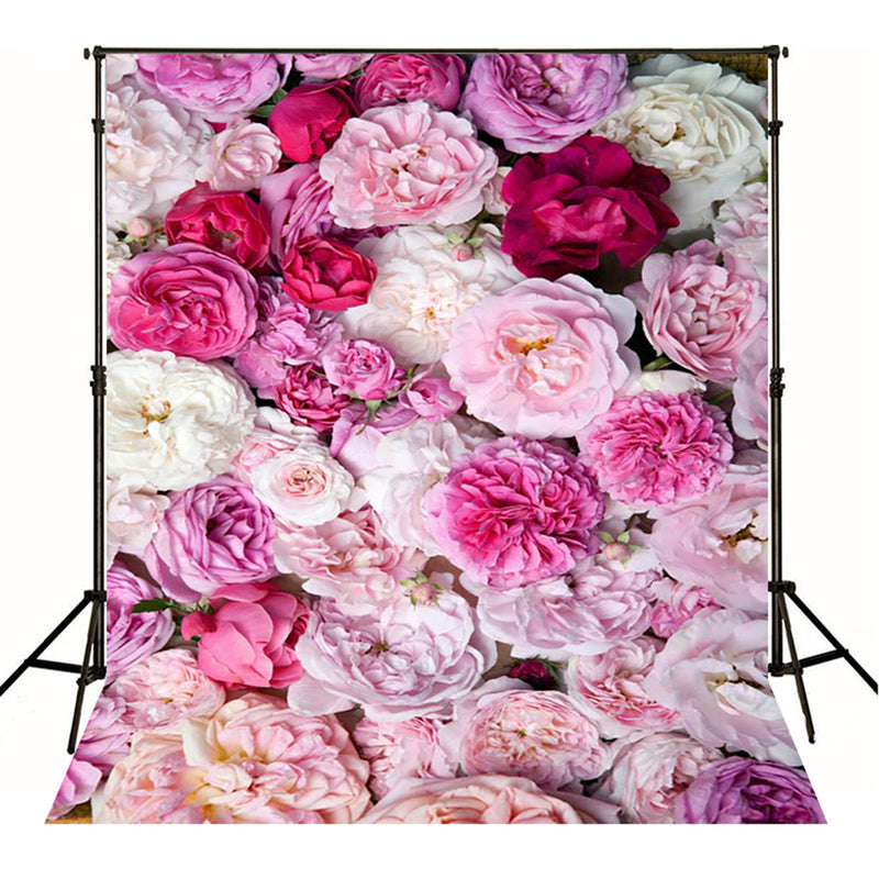Colorful Flowers Backdrop for Photography Floral Photographic Backgrounds Birthday for Girls Photo Props