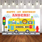 Personalized Photography Background Cartoon Animals Kindergarten School Bus Baby Shower Birthday Party Backdrop Photo Studio Props