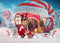 Navidad Whoville Candy Canes House Telón de fondo Invierno Nieve Cuento de hadas Copo de nieve Decoración de fiesta de Navidad Bebé Niños Fotografía de fondo 