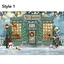 3 Style Christmas Toy Store Photography Backdrops Winter Snow Pine Bokeh Photocall Background Photo Studio Snowman Decoration