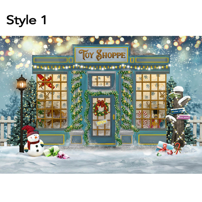 Arrière-plan personnalisé pour photographie de noël, 3 styles, pin de neige d'hiver, Bokeh, arrière-plan pour séance Photo, décoration de bonhomme de neige pour Studio Photo 