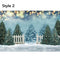 Arrière-plan personnalisé pour photographie de noël, 3 styles, pin de neige d'hiver, Bokeh, arrière-plan pour séance Photo, décoration de bonhomme de neige pour Studio Photo 